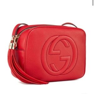 Gucci Red Leather Soho Disco